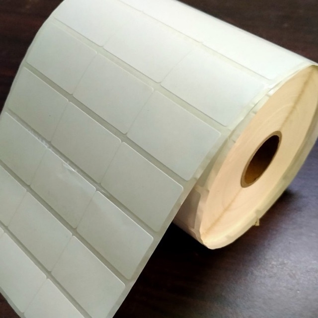 Giấy In Mã Vạch 3 Tem ( 25x15)  (Cuộn 6000 Tem) - Decal Nhiệt 3 Tem 25x15 mm , Cuộn 30m