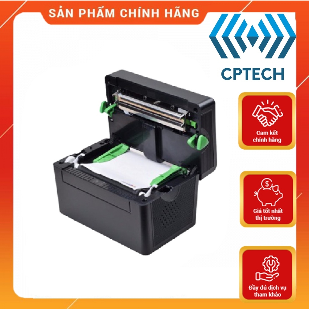 Máy in đơn hàng TMĐT Xprinter XP DT108B in phiếu giao hàng tem vận chuyển bằng công nghệ in nhiệt không cần dùng mực