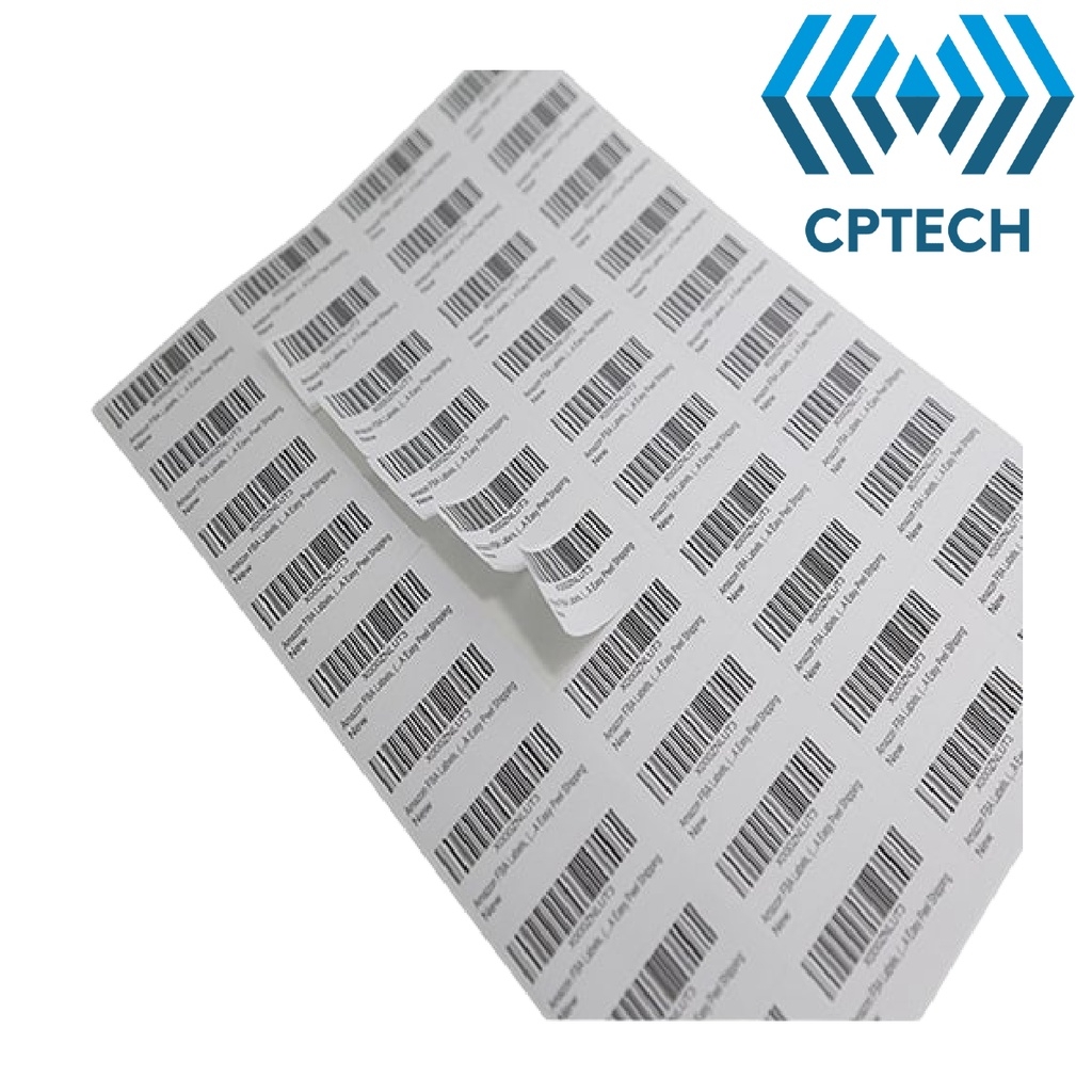 GIẤY IN MỰC _ Giấy in mã vạch khổ 25x15 mm, 4 temhàng, cuộn 50m.