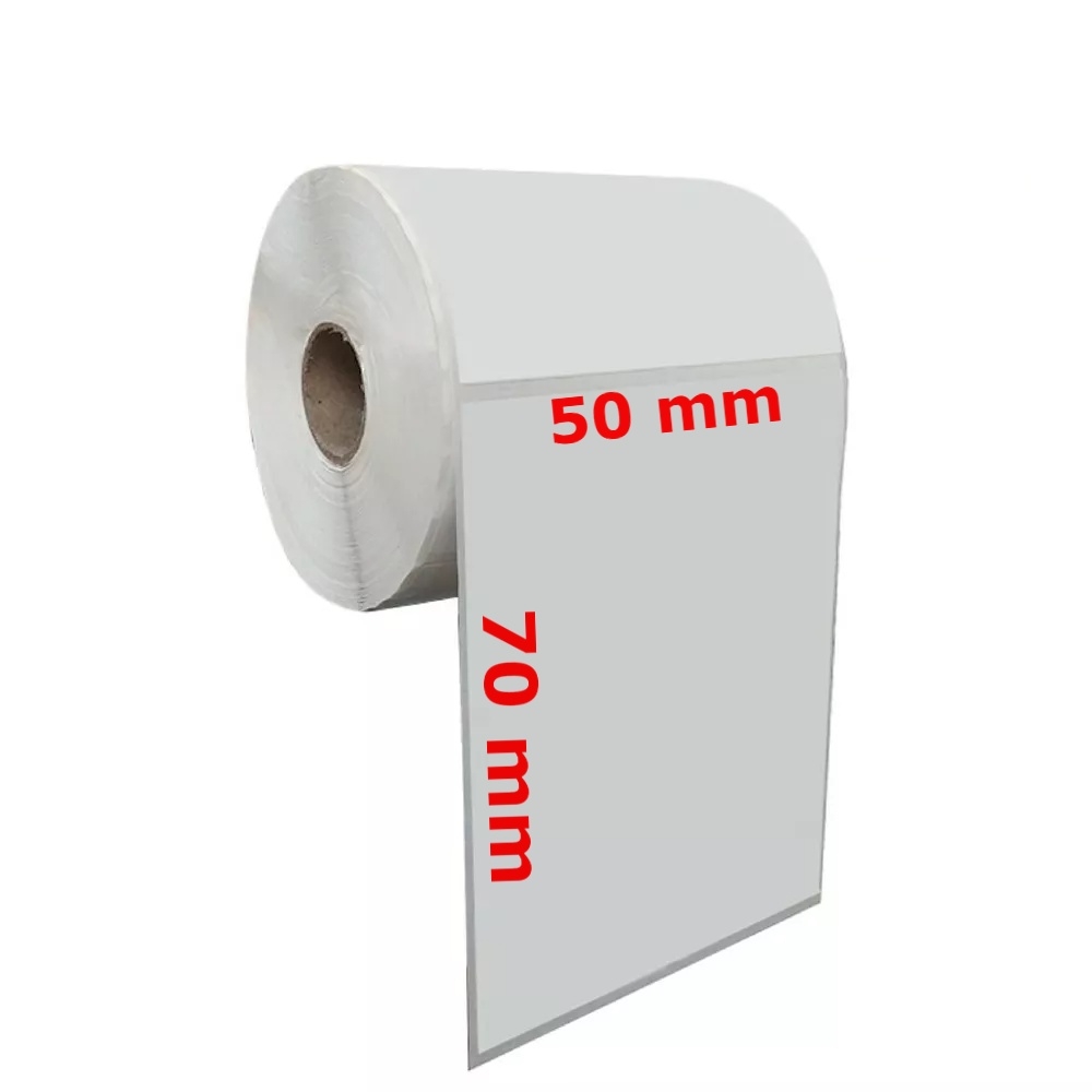 Giấy In Tem 50x70 mm Nhãn Mã Vạch Nhiệt 5x7 cm (Tem Đứng) (Cuộn 30m)