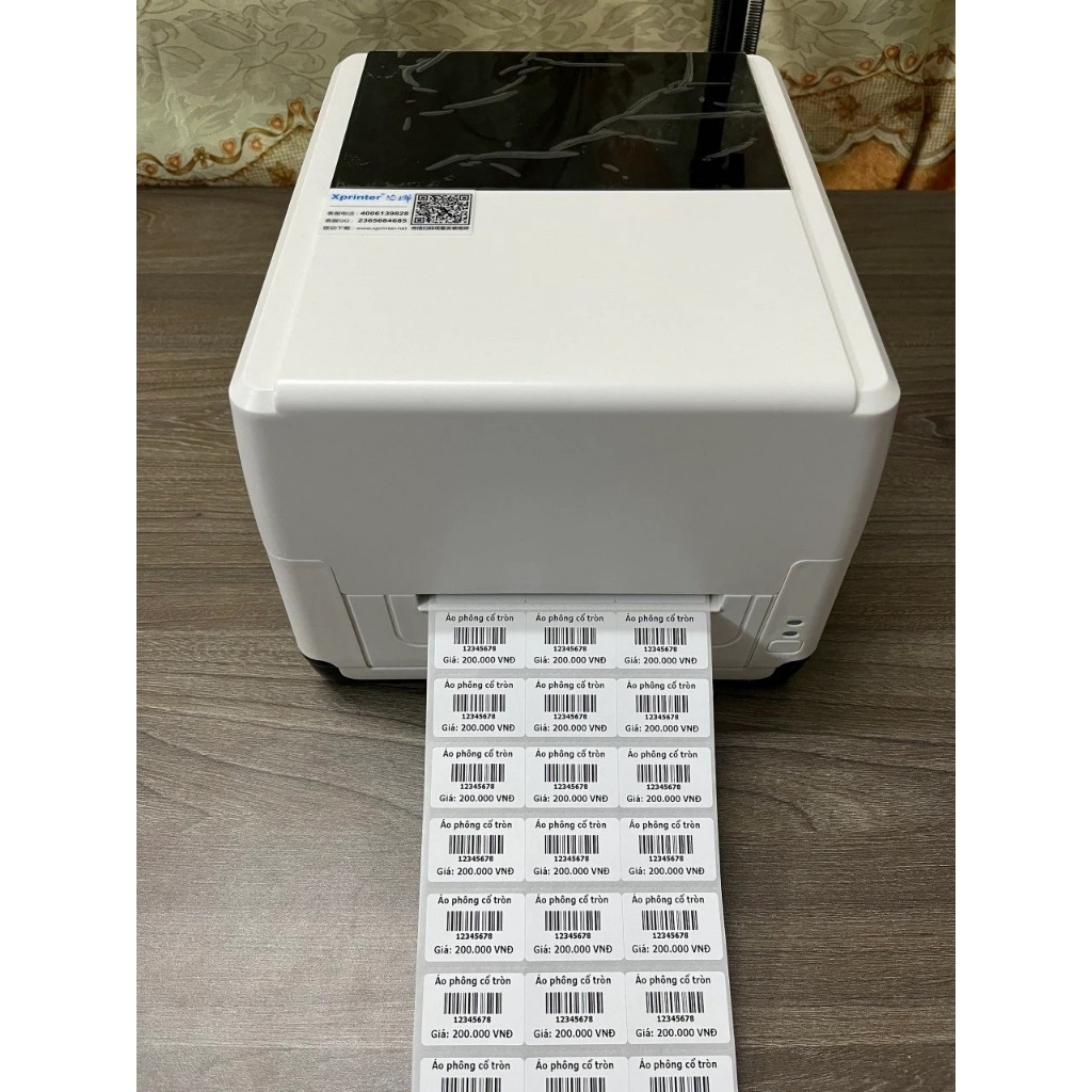 Máy In Mã Vạch XP-T451B, máy in mực, máy in nhiệt, in tem pvc, độ phân giải 203dpi