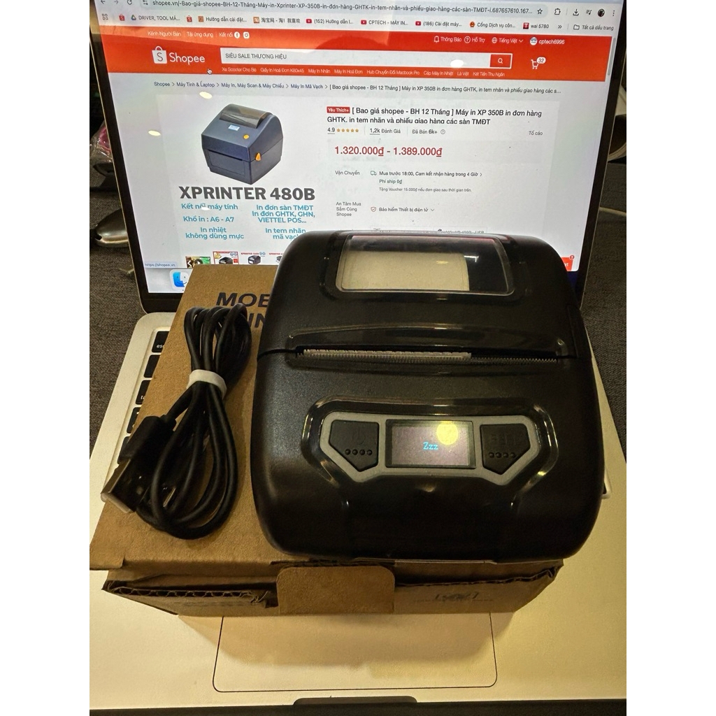 Máy In Nhiệt Mini di động Xprinter XP-P301A | Máy In Hóa Đơn & Tem Nhãn Cầm Tay Bluetooth