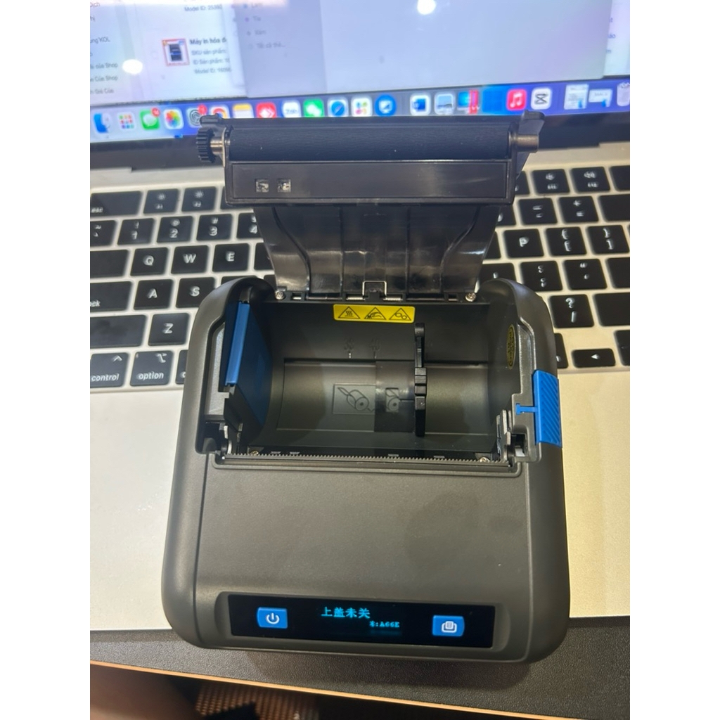 Máy in di động tem mã vạch, tem nhãn XP-P326B: Màn hình LCD, pin 2000mAh, in nhanh 70mm/s