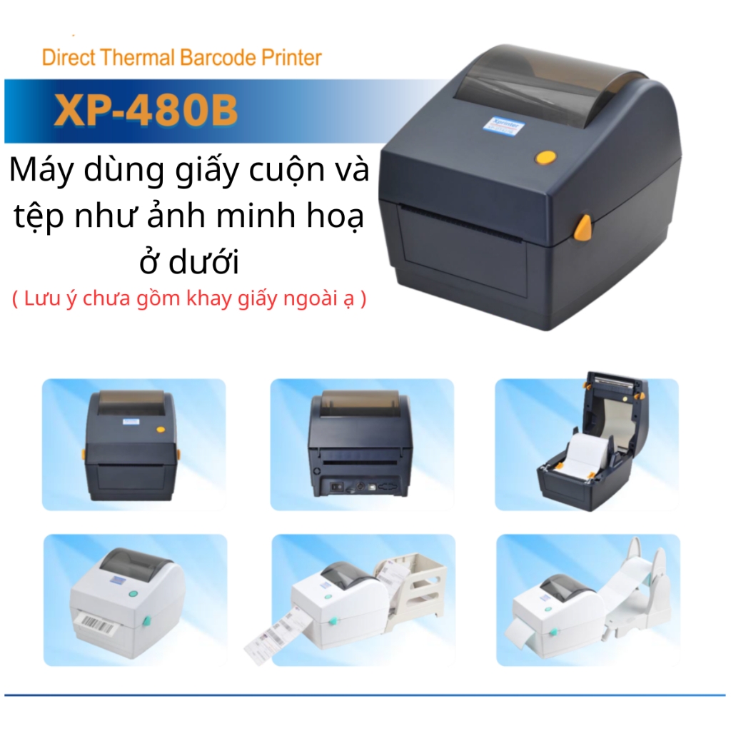 Máy In Đơn Hàng XP-480B, In Tem Mã Vạch, In Đơn Sàn TMĐT : Shopee...., GHTK, VIETTEL, GHN...