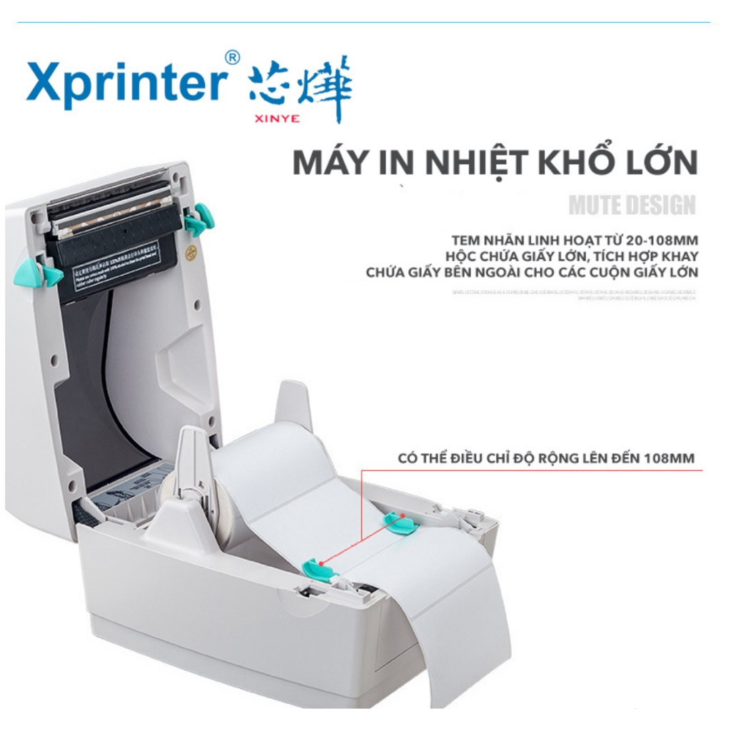 Máy In Đơn Hàng XP-480B, In Tem Mã Vạch, In Đơn Sàn TMĐT : Shopee...., GHTK, VIETTEL, GHN...