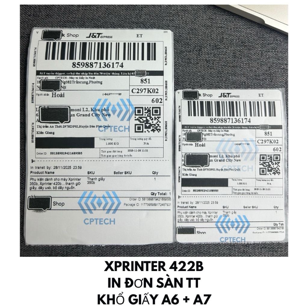 Xprinter XP-422B: Máy In Mã Vạch USB+Bluetooth, USB, In đơn Shopee, TMĐT, GHN, GHTK...