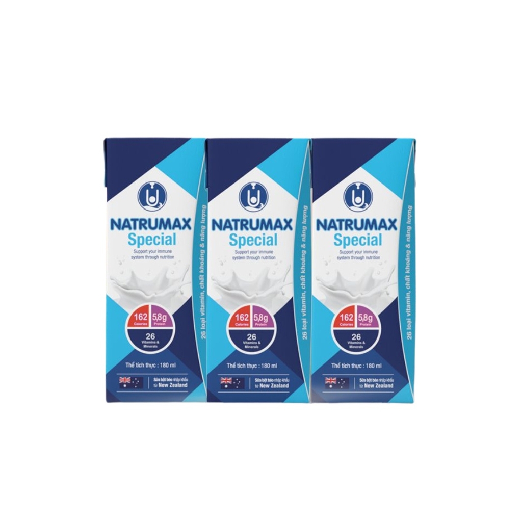 Sữa pha sẵn Natrumax Tiêu chuẩn Naturmax Special hộp 180ml