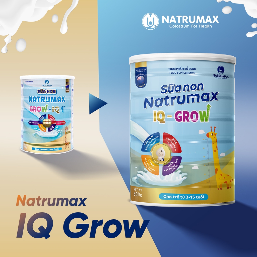 Sữa non Natrumax Grow IQ 1+ tăng trưởng thông minh