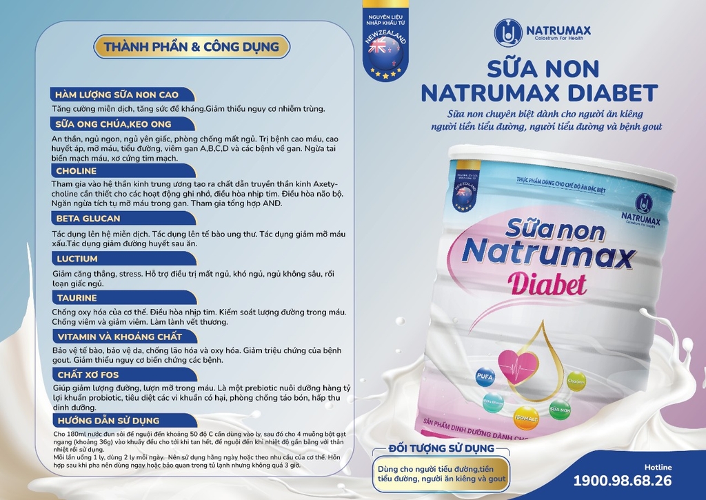 Sữa non Tiêu hóa Natrumax Diabet Colostrum