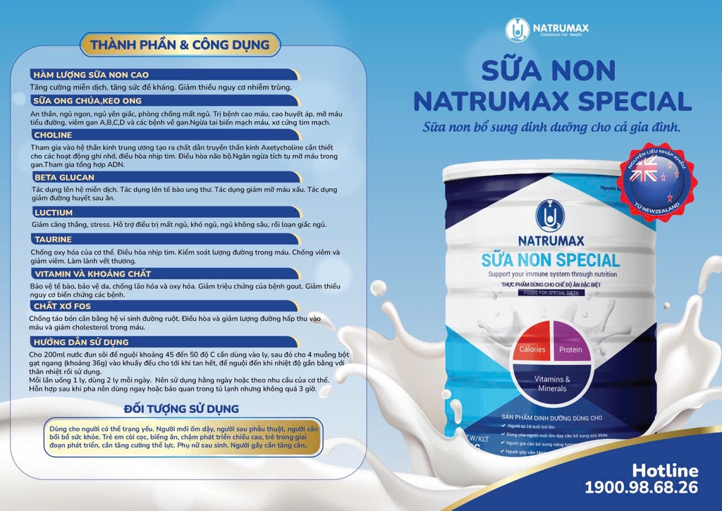 Sữa non cho cả gia đình Natrumax Special Colostrum