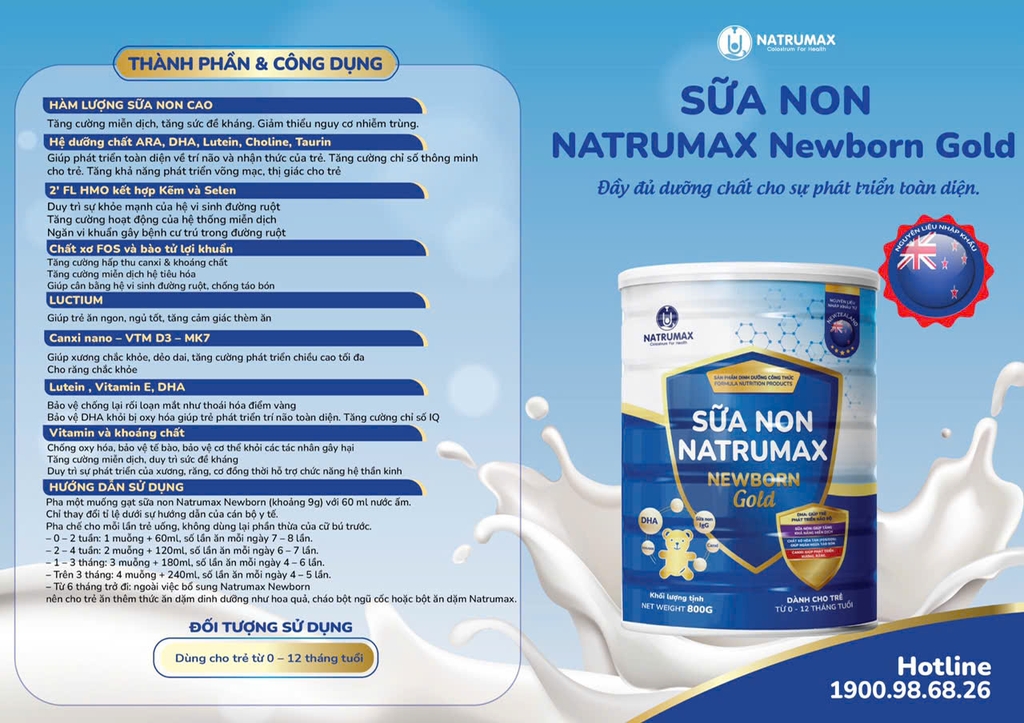 Sữa non Natrumax New Born Gold