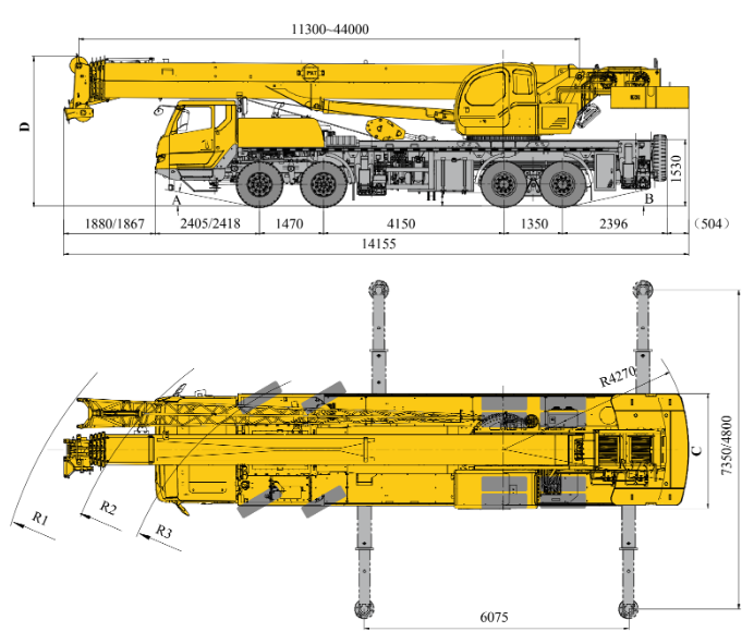 XE CẨU BÁNH LỐP 50 TẤN XCMG QY50K5D-3 – MỚI 100% - Nhập Khẩu Trung Quốc