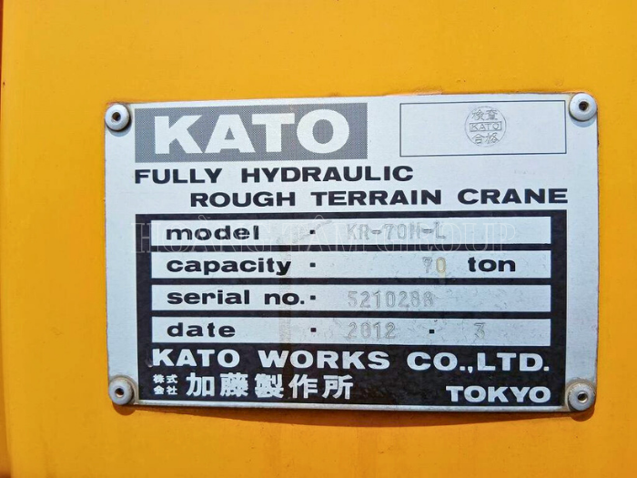 Cẩu Bánh Béo KATO KR-70H-L - 70 Tấn - Đời 2012 - Nhập khẩu Nhật Bản