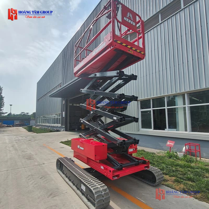Xe nâng cắt kéo bánh xích HC1018EA - Chiều cao 11,6m - Mới 100%