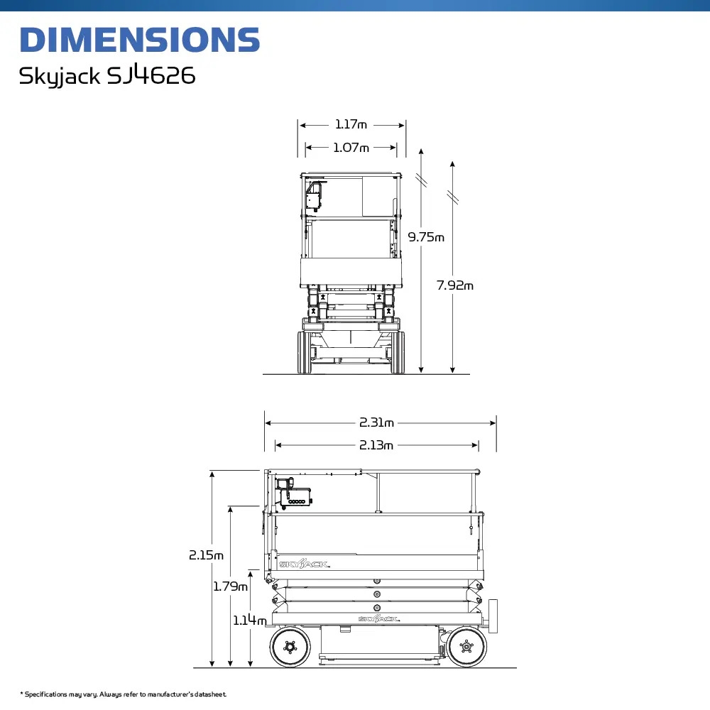 Xe Nâng Người Cắt Kéo SKYJACK SJIII 4626 - Chiều Cao Làm Việc 10m - Đời 2014