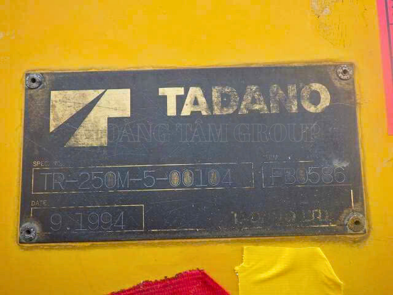 Cẩu Bánh Béo Tadano TR-250M-5 – 25 Tấn - Đời 1994 - Nhập khẩu Nhật Bản