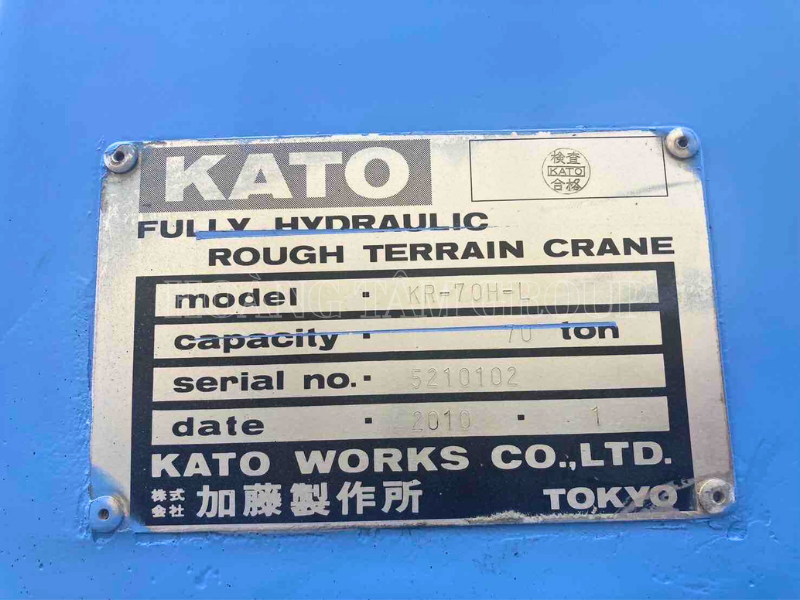 Cẩu Bánh Béo KATO KR-70H-L – 70 Tấn - Đời 2010 - Nhập khẩu Nhật Bản
