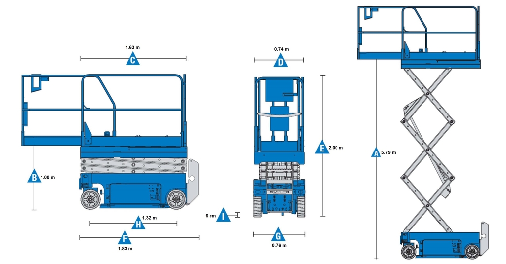 Xe Nâng Người Cắt Kéo GENIE GS-1930 - Chiều Cao Làm Việc 8m - Đời 2008