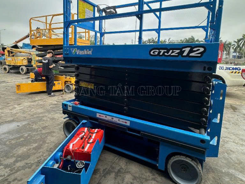 Xe Nâng Người Cắt Kéo VASHIN GTJZ-12 - Chiều Cao làm Việc 14m - Đời  2024