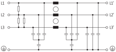 Cấu tạo của Bộ lọc EMC MEF 3 pha, 1 tầng 10534