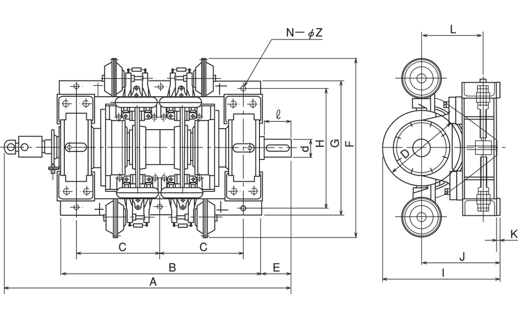 Kích thước máy kiểm tra tải Suntes mẫu B