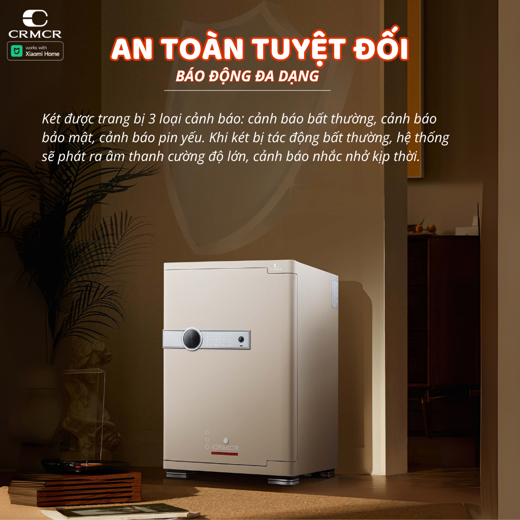 Két Sắt Xiaomi CRMCR 45JB Chống Cháy Kết Nối APP Xiaomi Home