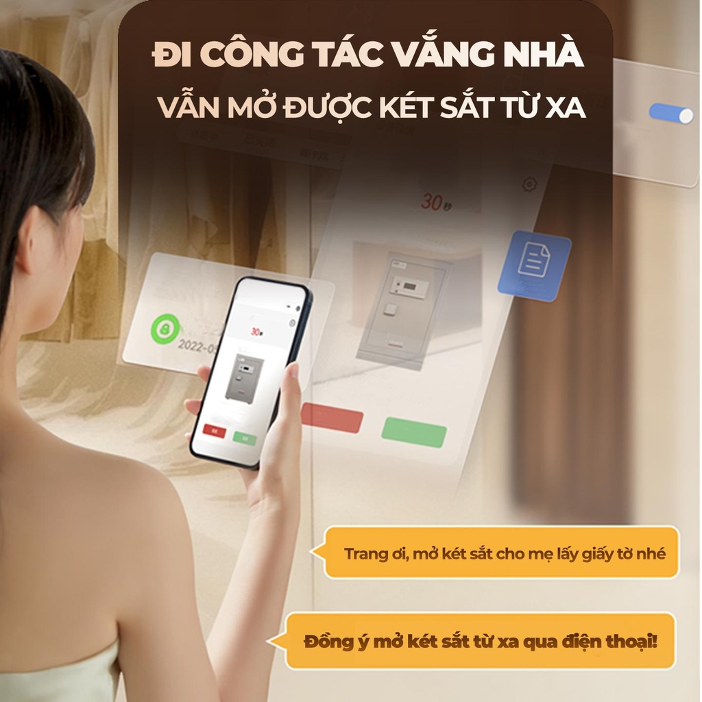 Két Sắt Xiaomi CRMCR 81LB Bảo mật tối tân, màu sơn titanium độc bản