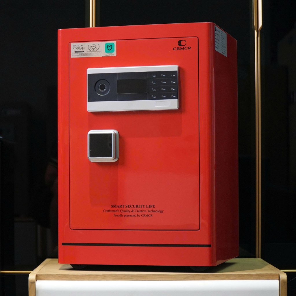 Két sắt Màu Đỏ Ruby Xiaomi CRMCR 60LE – Khóa vân tay điện tử định danh người mở, Cảnh Báo Về Điện Thoại - Màu Đỏ Ruby