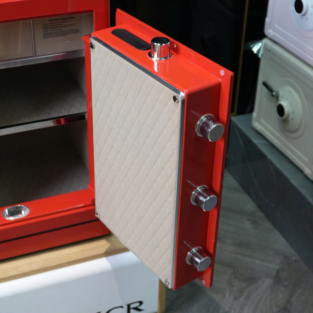 Két sắt Màu Đỏ Ruby Xiaomi CRMCR 60LE – Khóa vân tay điện tử định danh người mở, Cảnh Báo Về Điện Thoại - Màu Đỏ Ruby