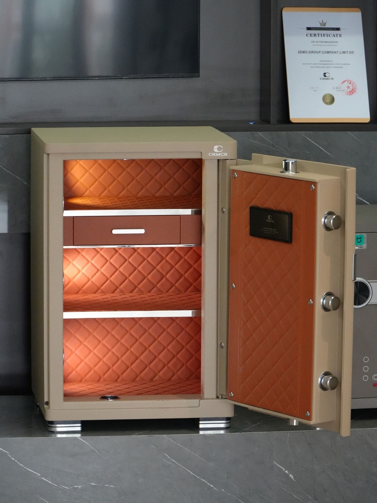 Két Sắt Xiaomi CRMCR 65JB Thép đặc nguyên khối –  Khóa vân tay điện tử định danh người dùng cảnh trộm báo điện thoại