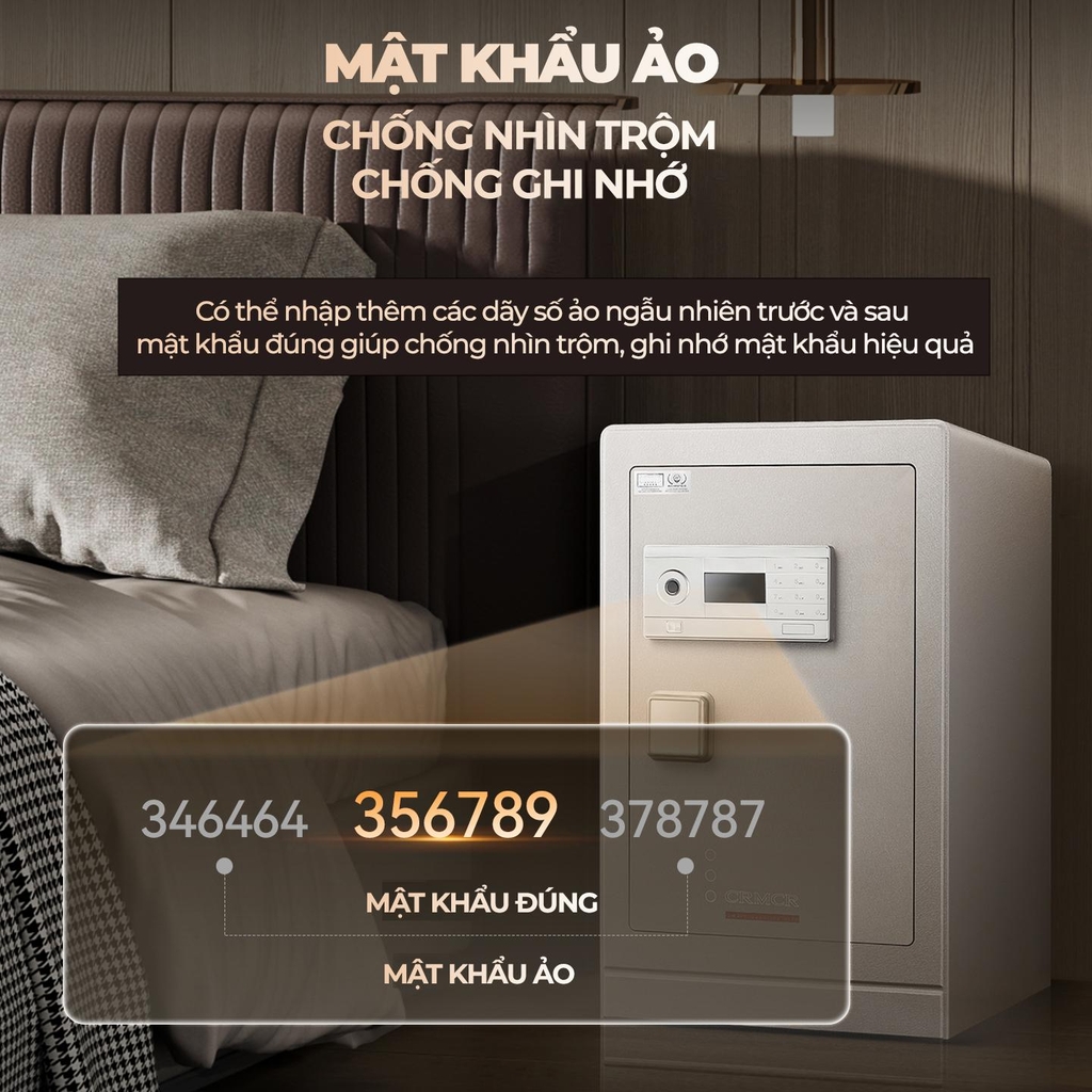 Két Sắt Xiaomi CRMCR 123LB Khóa Vân Tay Điện Tử Xác Minh Danh Tính Người Mở