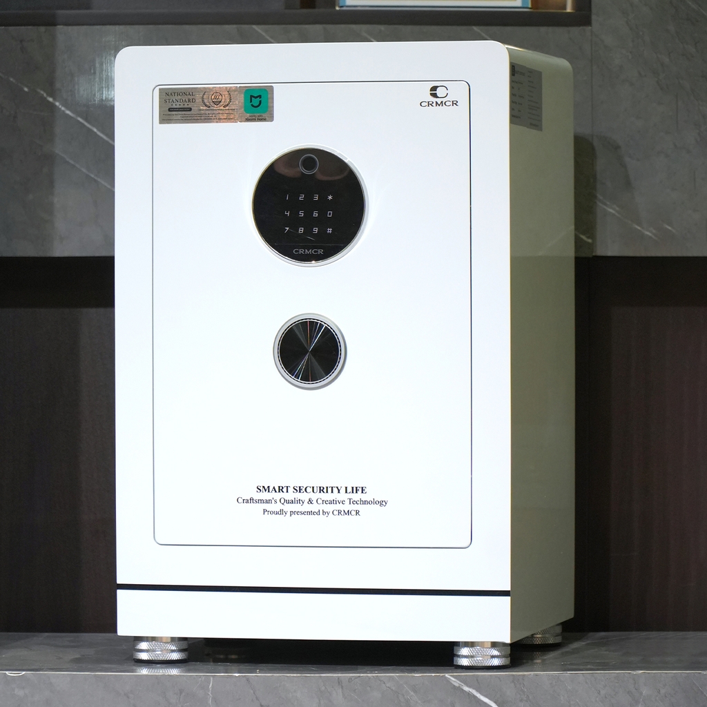Két Sắt Xiaomi CRMCR 61PC Khóa Vân Tay Điện Tử Định Danh Người Mở, Có Hầm Bí Mật