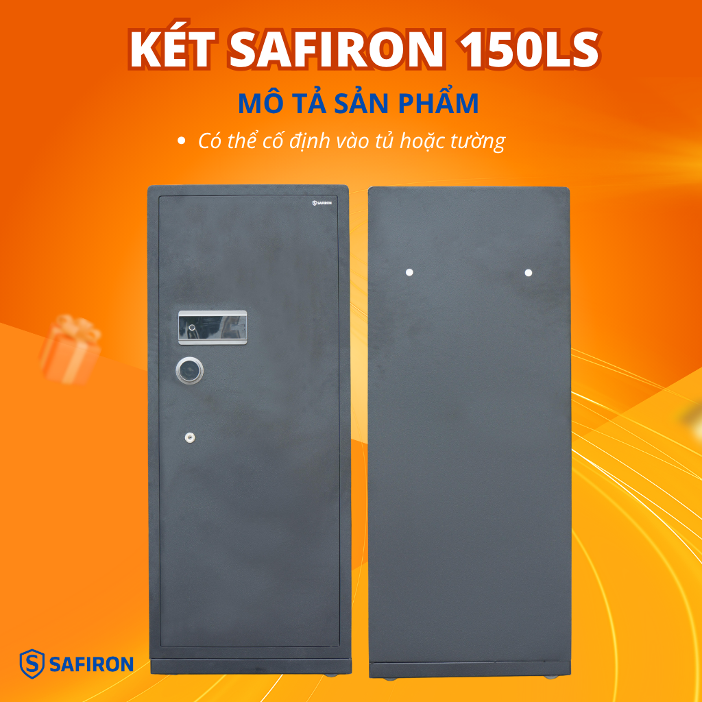 Két Sắt Thông Minh Safiron 150LS Khóa Vân Tay Điện Tử Kết Nối APP Điện Thoại