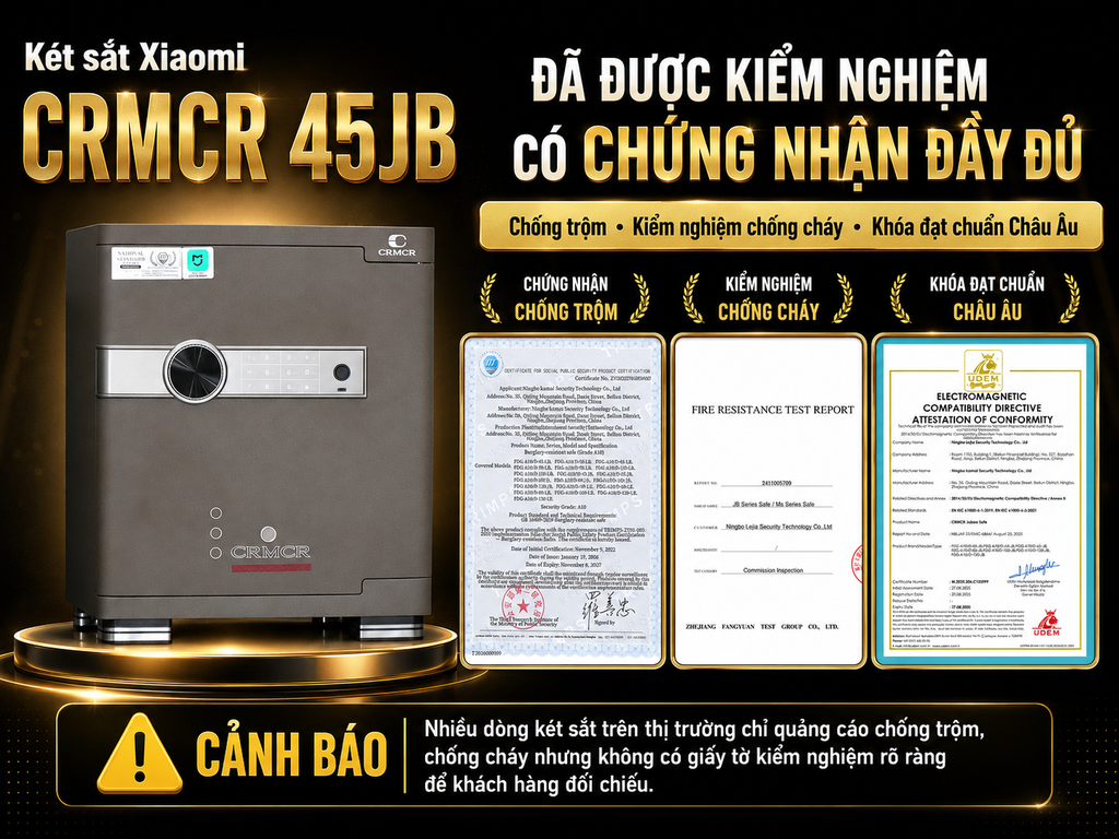Két Sắt Xiaomi CRMCR 45JB Chống Cháy Kết Nối APP Xiaomi Home