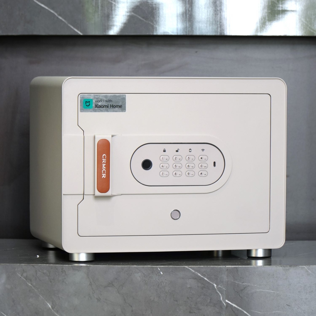 Két sắt mini Xiaomi CRMCR 30MS - Thương hiệu quốc tế, Khóa vân tay điện tử đạnh danh, 8 chế độ cảnh báo thông minh qua điện thoại
