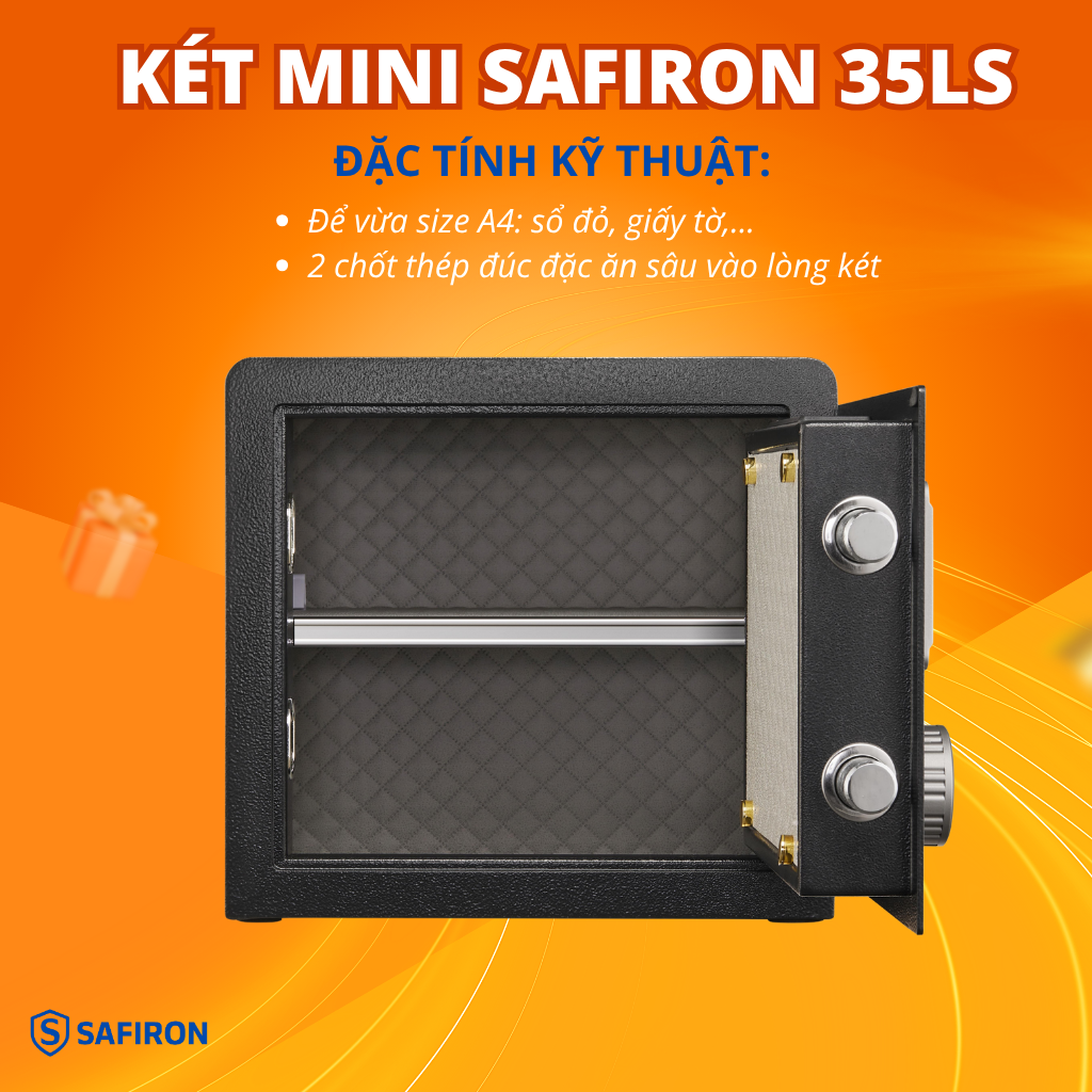 Két Mini Thông Minh Safiron 35LS Kết Nối APP Điện Thoại