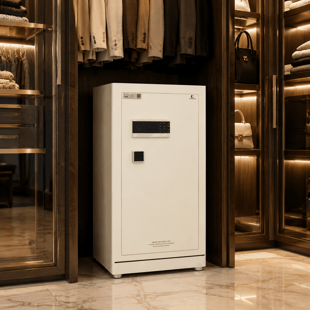 Két Sắt Xiaomi CRMCR 120LE Khóa Vân Tay Điện Tử Định Danh Người Mở, Thép Q345 Đúc Đặc 6 Mặt, 8 Chế Độ Cảnh Báo Về Điện Thoại