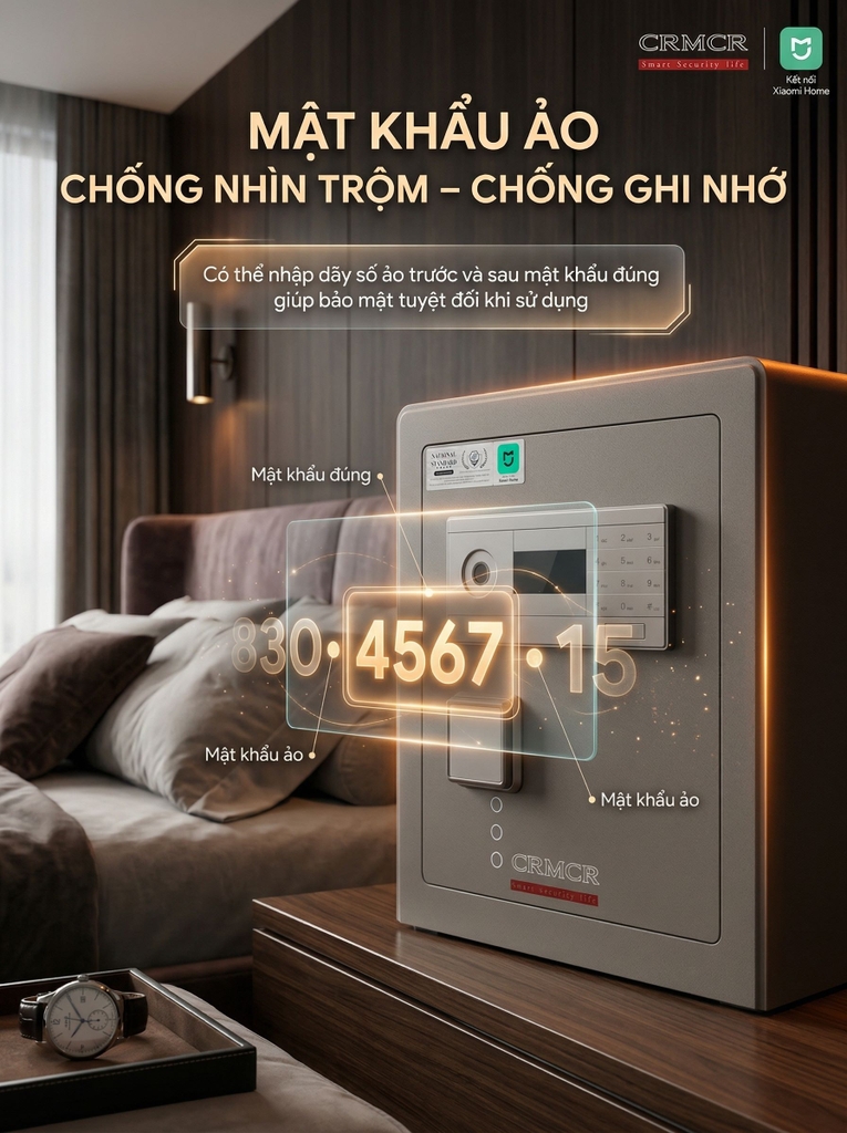 Két Sắt Xiaomi CRMCR 45LB Bảo mật tối tân, màu sơn titanium độc bản