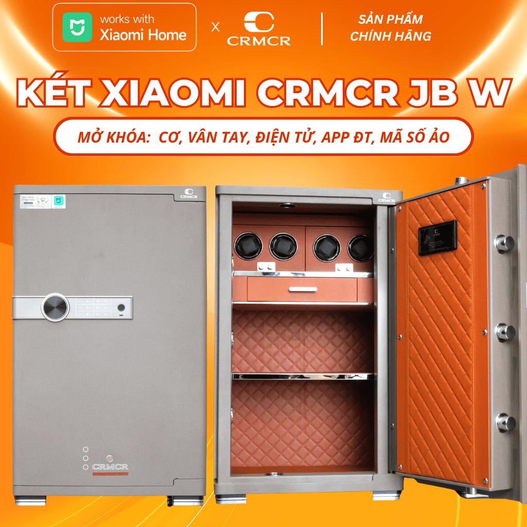 Két Sắt Xiaomi CRMCR 80JBW, Ngăn bảo quản đồng hồ cơ, Kết Nối APP Xiaomi Home