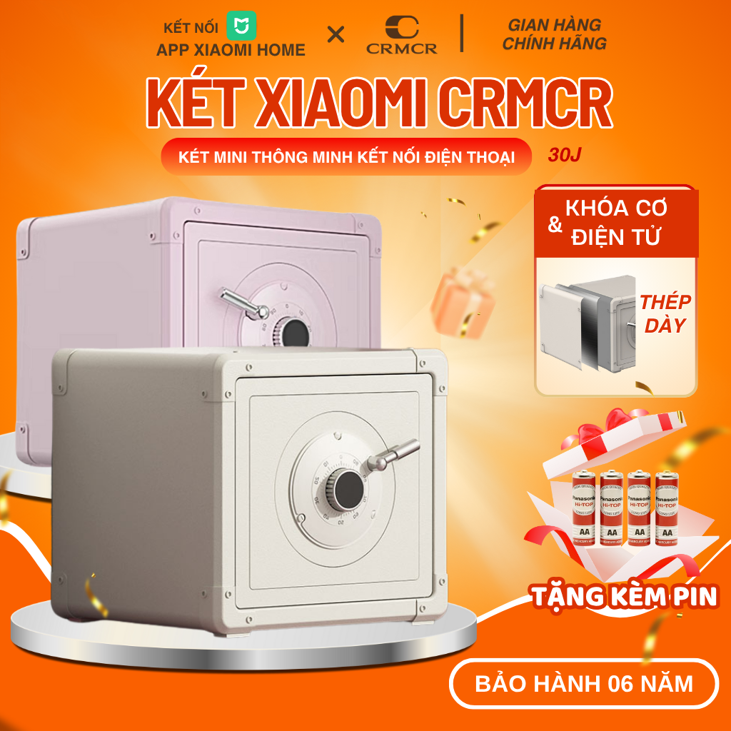 Két Sắt Xiaomi CRMCR Mini Thông Minh 15CC Kết Nối APP Điện Thoại