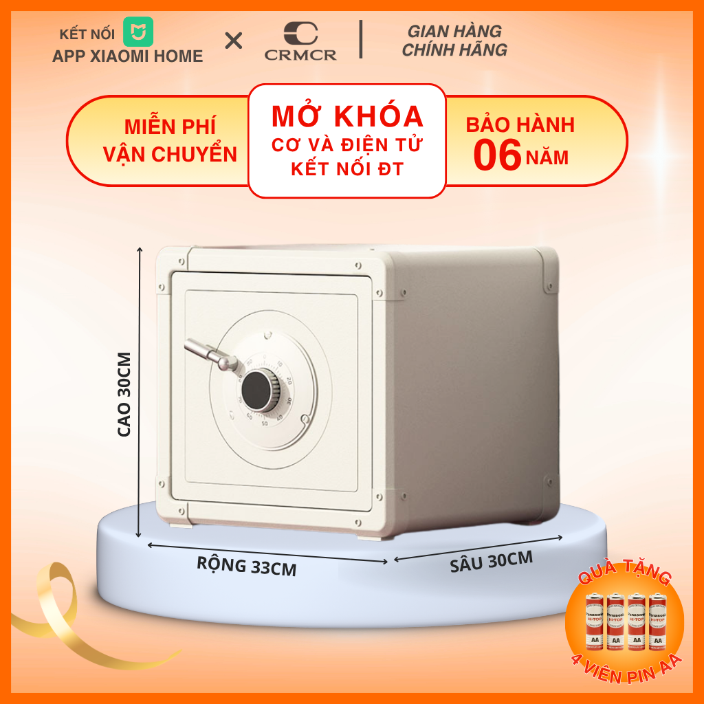 Két Sắt Xiaomi CRMCR Mini Thông Minh 30J Kết Nối APP Điện Thoại