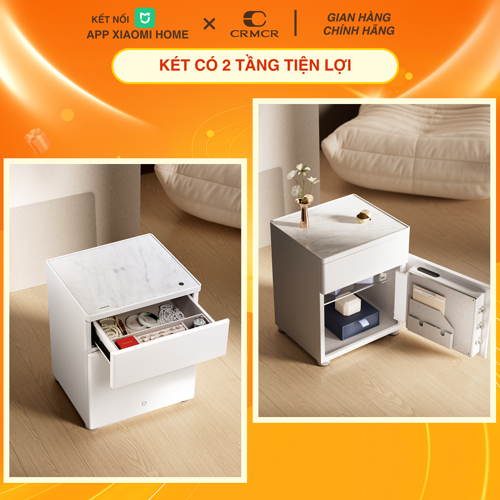 Két Sắt Tủ Đầu Giường Xiaomi CRMCR 50YN Kết Nối APP Điện Thoại Thông Minh