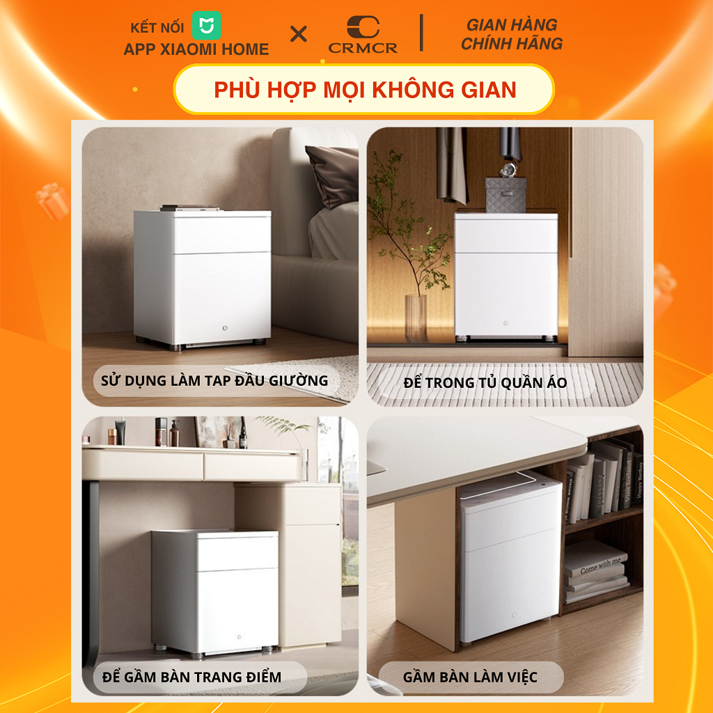 Két Sắt Tủ Đầu Giường Xiaomi CRMCR 50YN Kết Nối APP Điện Thoại Thông Minh