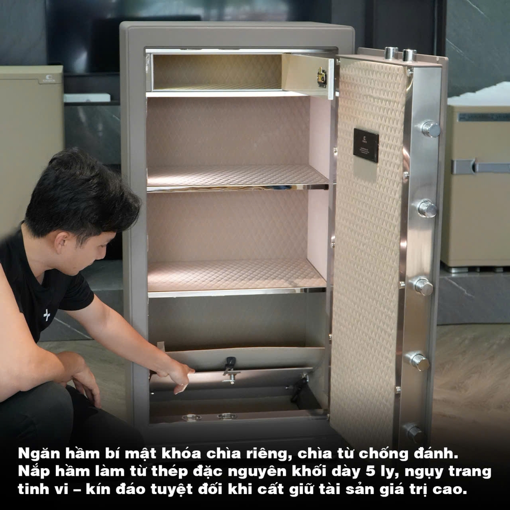 Két Sắt Xiaomi CRMCR 123LB Khóa Vân Tay Điện Tử Xác Minh Danh Tính Người Mở
