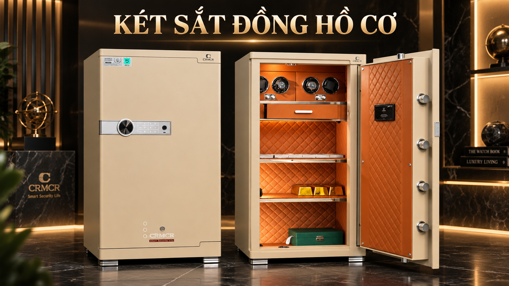 Két Sắt Xiaomi CRMCR 100JBW Xoay Đồng Hồ Cơ, Chống Cháy, Cảnh Báo Trộm Về Điện Thoại