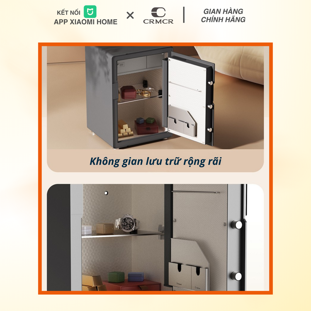 Két Sắt Xiaomi CRMCR Thông Minh 60MS Mở Cửa Tự Động Kết Nối APP Điện Thoại