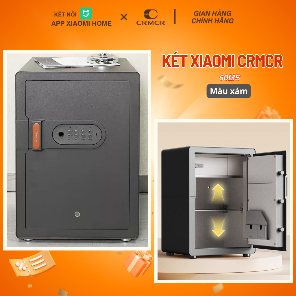 Két Sắt Xiaomi CRMCR Thông Minh 60MS Mở Cửa Tự Động Kết Nối APP Điện Thoại