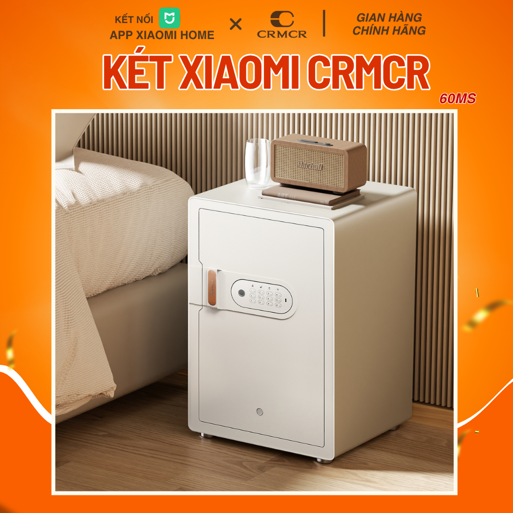 Két Sắt Xiaomi CRMCR Thông Minh 60MS Mở Cửa Tự Động Kết Nối APP Điện Thoại