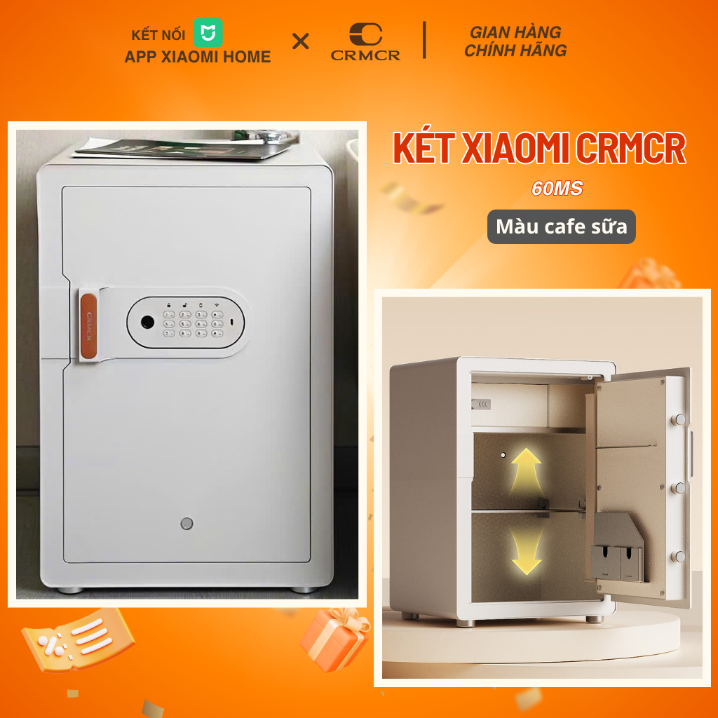 Két Sắt Xiaomi CRMCR Thông Minh 60MS Mở Cửa Tự Động Kết Nối APP Điện Thoại