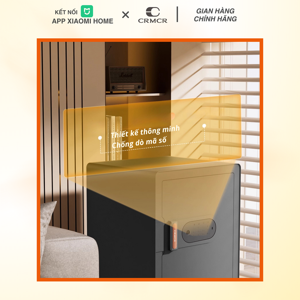 Két Sắt Xiaomi CRMCR Thông Minh 60MS Mở Cửa Tự Động Kết Nối APP Điện Thoại